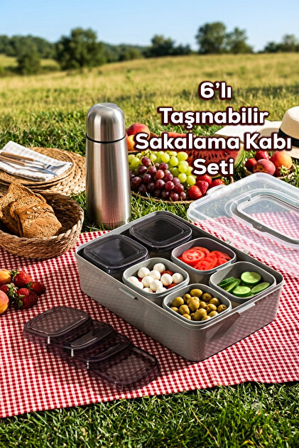 FİTHOME 7 Parça Çok Amaçlı Hava Almaz Sızdırmaz Kahvaltılık Sunum