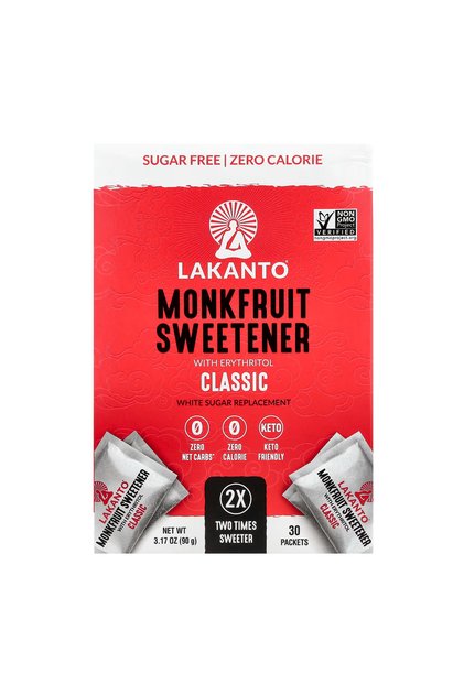 Monkfruit Sweetener Classic Packets 2X (30 ct) 90 G (Pack of 8)