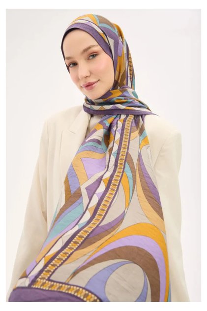 Urban Hours Lora Pattern Purple Mayda Shawl 190X70