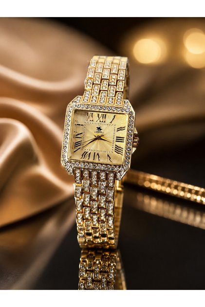 Zetro Vintage Stone Roman Numeral Women's Wristwatch