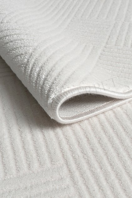%100 Akrilik Beyaz Şık Sade Yumuşak Modern Halı Salon Mutfak Antre Yolluk Oturma Odası Halısı L248