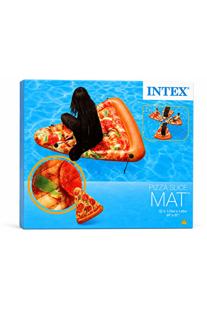 Intex Inflatable Pizza Slice Pool Float, Large Sea and Pool Float for Adults, Size 1.75 X 1.45 m