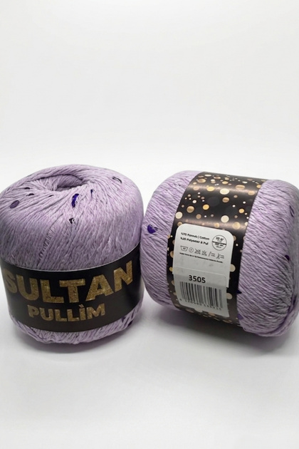 Sultan Beaded String Series Pullim and Pearl Series Bandana Beanie Blouse String 1 Piece 50 Grams 100 Meters (Color: 3505 Lilac)