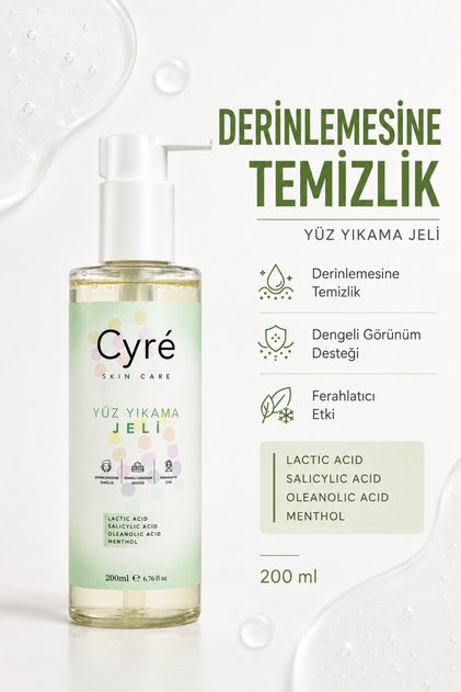Yüz Yıkama Jeli Salisilik ve Laktik Asit İçeren 200 ml