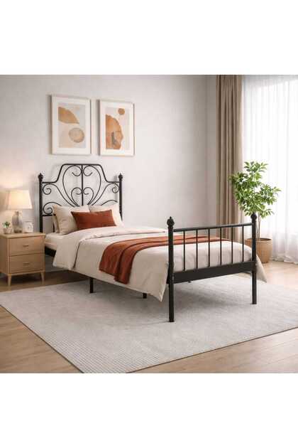 Single Size 190*90 Iron Bed Frame with Modern Design