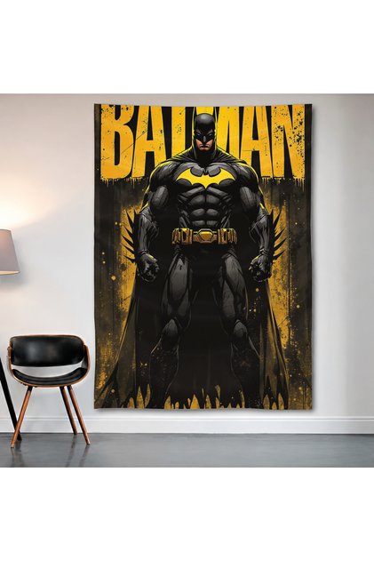Batman Wall Cloth Wall Tapestry First Quality Satin Fabric Poster