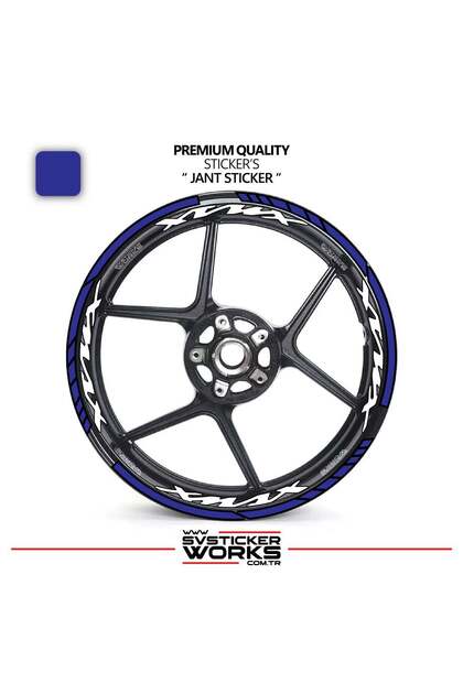 Yamaha Xmax Wheel Rim Sticker and Inner Text Printed Sticker Model Premium Quality