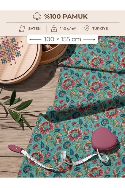 100% Cotton Satin Fabric 100X155 cm Digital Printed for Sewing Patchwork Hobby and Handicrafts