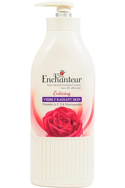 Satin Smooth Perfumed Lotion - Enticing, New Look & Improved Formula, Enriched with Vitamin A, C, E, Niacinamide, Aloe Vera & Olive Butter, For Smooth & Radiant Skin, All Skin Types, 500ml