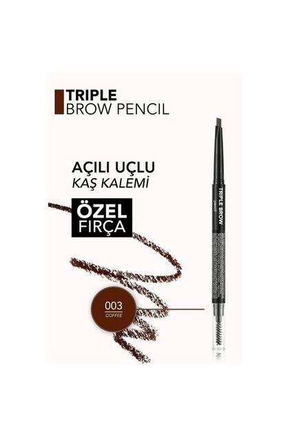 Triple Brow 3 in 1 Creamy Textured Eyebrow Makeup Pencil 003 Coffee