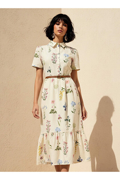 PRINTED SHIRT DRESS