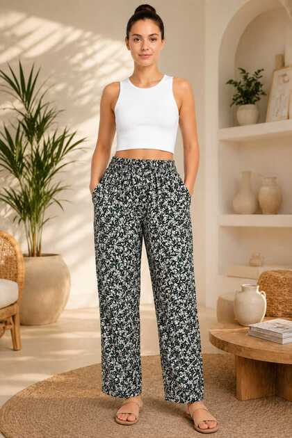 Pantalon Esnek Yazlık Rahat
