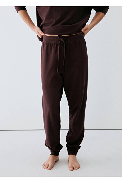 Pamuklu elastik bel pijama altı