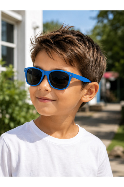 Boys' Blue Uv400 Sunglasses – Flexible Lightweight Frame