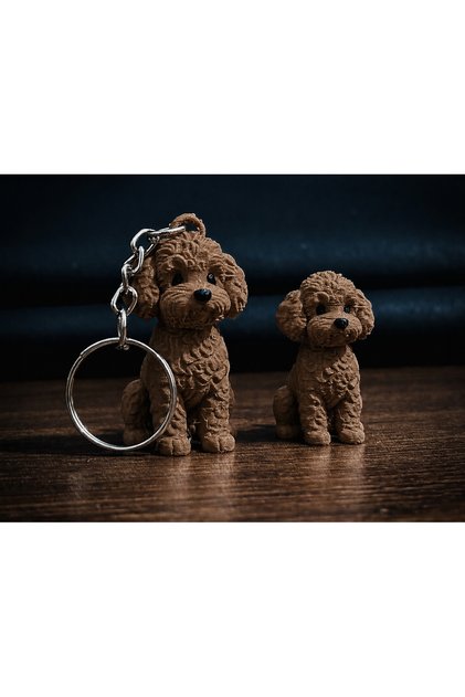 Poodle Dog Keychain - 3D Printing Bag Accessory Charm