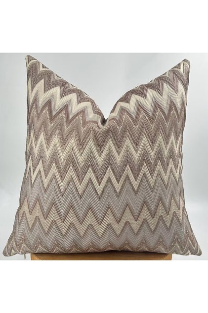 Premium Dokuma Zigzag Desenli Dekoratif Kırlent Kılıfı Fermuarlı Modern Koltuk ve Kanepe Yastık Kılıfı 40x40 45x45 50x50 55x55