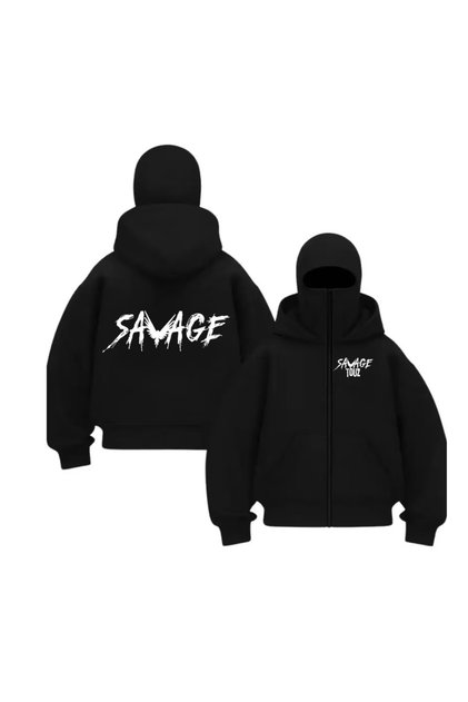 Oversize Zippered Snow Mask Hoodie – Unisex