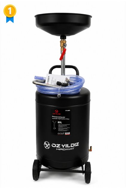 Havalı Yağ Boşaltma Tankı 80 Litre