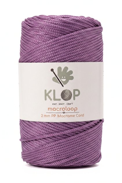 Polyester Makrome İpi 200 Gr 2 Mm - 230 M Supla İp Ve Çanta İpliği Mürdüm
