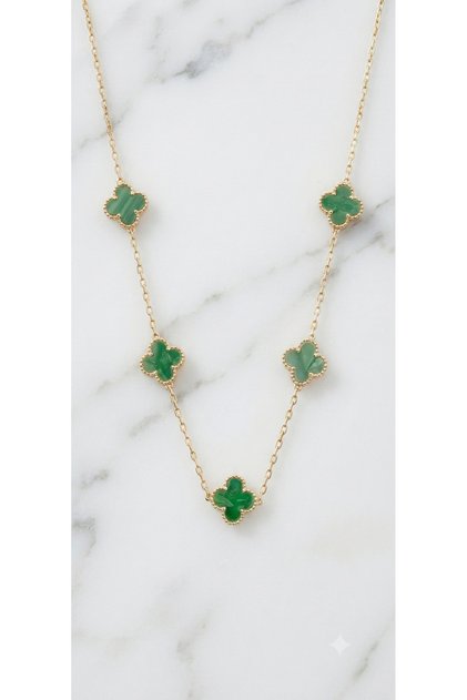 Zerafet Store Yeşil Yonca Çelik Gold