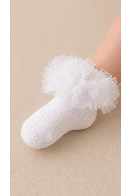 Baby Girl Tulle Socks Cotton Soft Design