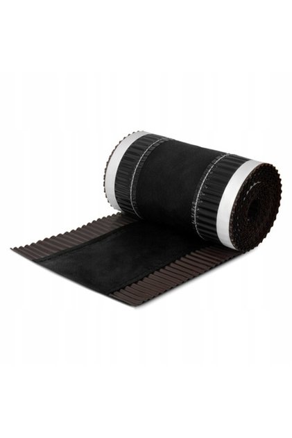 Bandă de aluminiu pentru coamă, sub țiglă vRoll, 5 m x 390 mm, RAL 8019, MARO ÎNCHIS