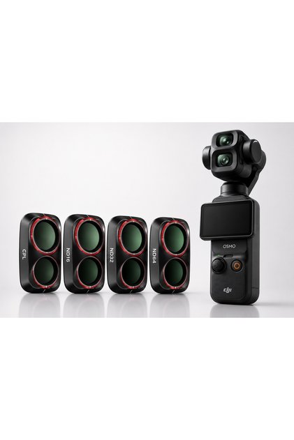 DJI Osmo Pocket 4P Uyumlu Profesyonel 4'lü Filtre Seti CPL + ND16 + ND32 + ND64