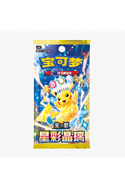 Toyzzhome Pokémon Tcg Stellar Crystal Booster Pack - Chinese Series Collectible Card (Single Pack)