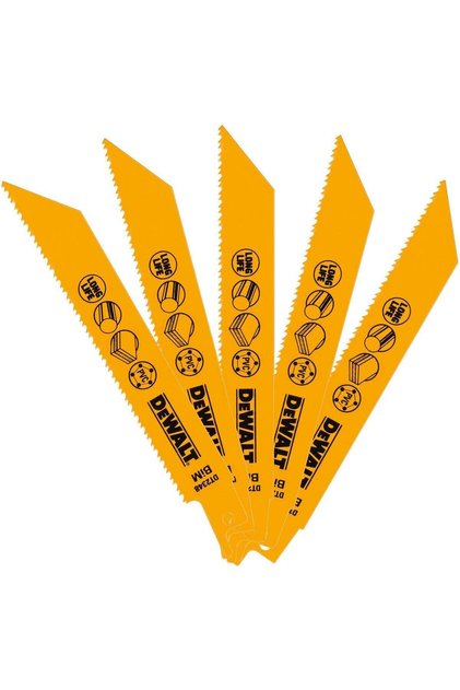 Dt2348-Qz Oscillating Saw Blades ‏ 152 mm – 5 Pieces, Bi-Metal ‏ 10-14 Tpi for Cutting Wood and Metal