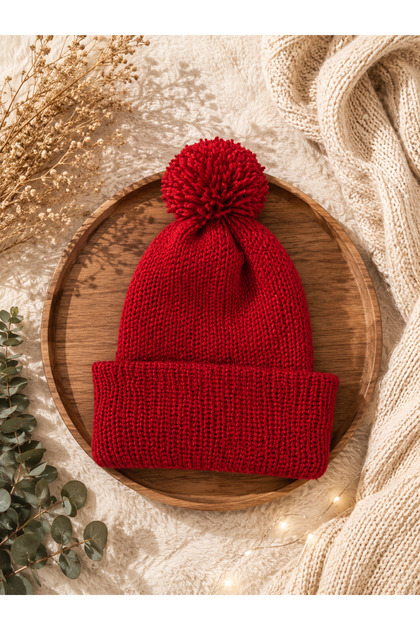Knitted Double Layer Knitted Beanie for Children