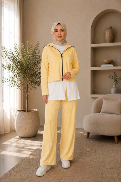 Women's Oysho Zipper Detailed 3-Piece Set