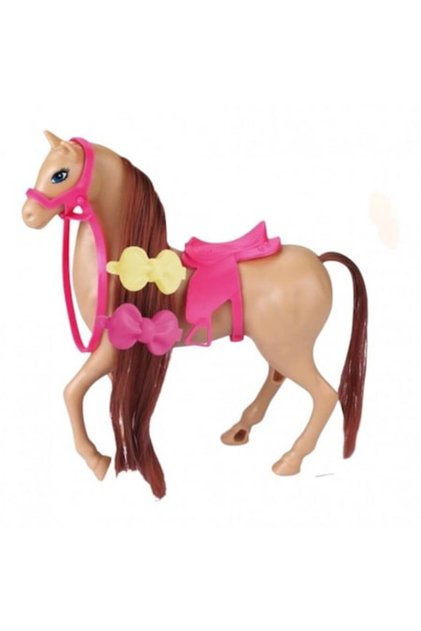 Figurină cal roz cu accesorii, 16x14.5x5cm, pentru fete