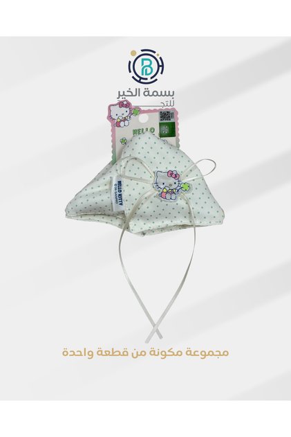 ربطة شعر هالو كاتي مشابك شعر مطاطية قماش