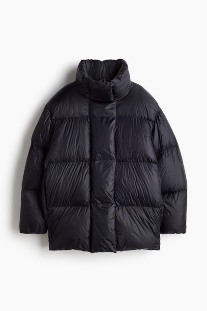 Kuş Tüyü Oversize Pofuduk Ceket