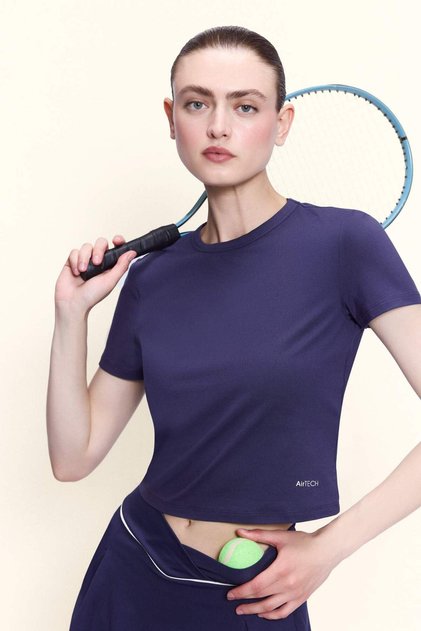 Tricou sport cu mânecă scurtă, cu gât crew, cu potrivire standard G4724AX26SP