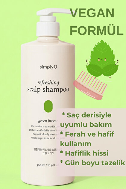 SimplyO Saç Derisi Şampuanı - Canlandırıcı, Refreshing Green