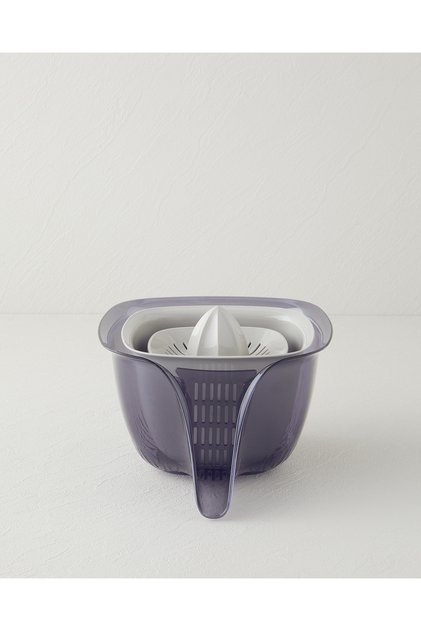 Fresco Plastik 4 Parça Süzgeç 3 x 1,8 x 0,5 Litre Antrasit