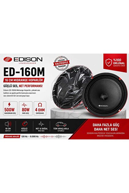 Edison 16 CM MİDRANGE 80 RMS (ED-160M) - Fiyatı, Yorumları