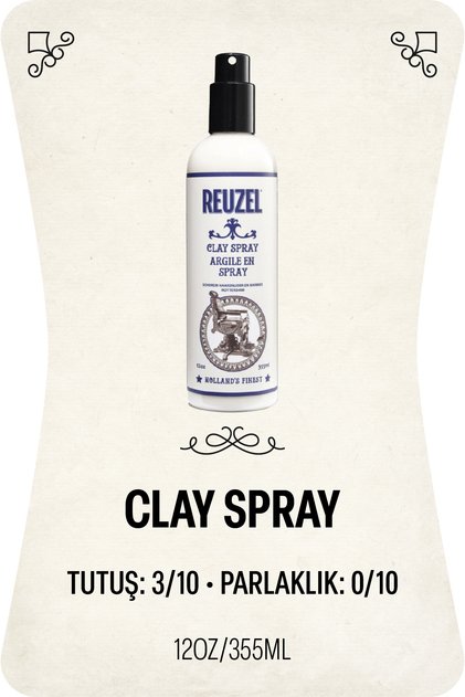 Clay Spray Erkekler için Şekillendirici Saç Spreyi 355ML