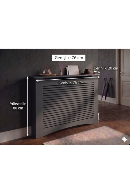 Kalorifer Petek Önü Kapatma, iç Ölçü 76 Cm Mobilya, Petek Kaplama, Dresuar, Kahve Köşesi
