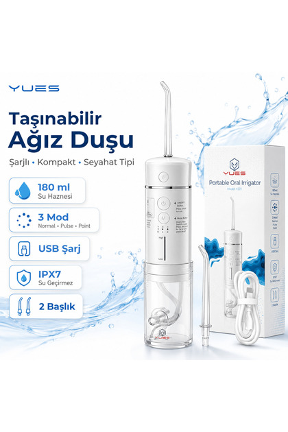 YUES Taşınabilir Ağız Duşu Şarj Edilebilir Diş/protez Bakım Ve