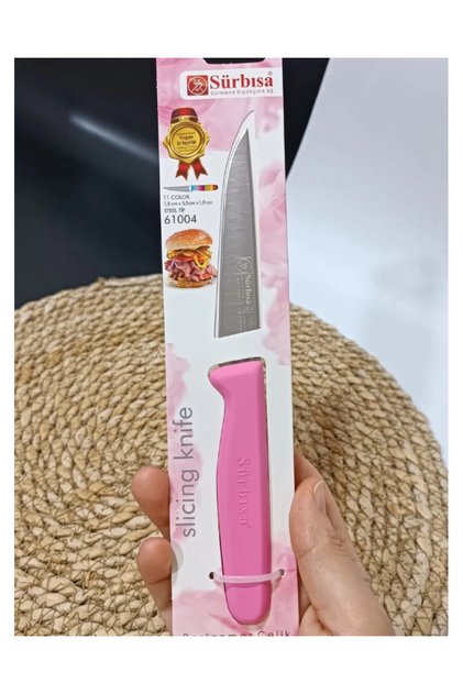 Sürmene 61004 Mutfak Bıçağı (9,50 Cm) Pembe