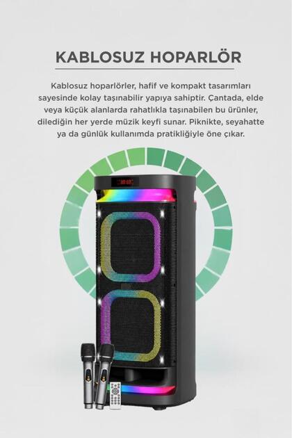 12ゲームusedサムレス仕様STORM 社IQ/U15p15oz(AAA) Torima Bluetooth Hoparlör Led Işıklı Mikrofonlu Kumandalı Speaker