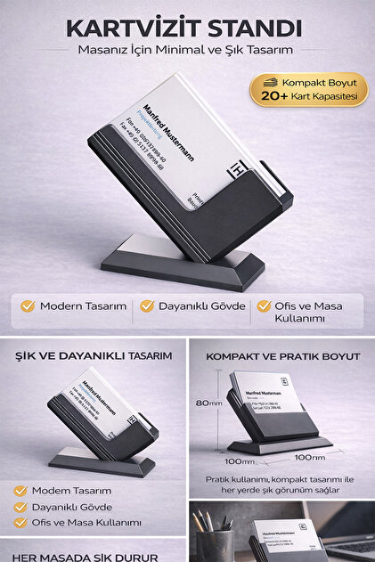 Desktop Business Card Holder – Modern Business Card Holder for Office