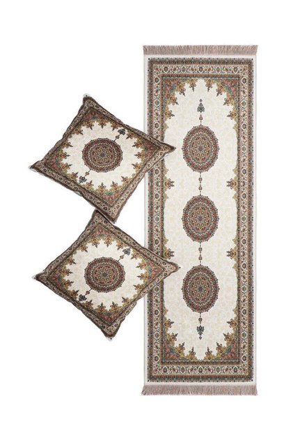 Off- Velvet Table Runner Set