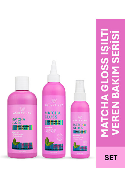 Life Essence 300ml 5本セット Ashley Joy Matcha Gloss Işıltı Veren 3'lü Saç Bakım Seti - Fiyatı