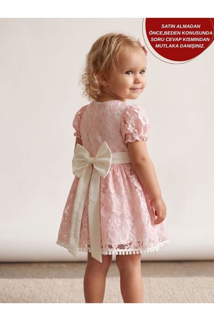 Emma Girl's Guipure Detailed Dress