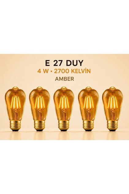 LUMIXA 4W 2700K RUSTİK AMPUL AMBER 5 ADET
