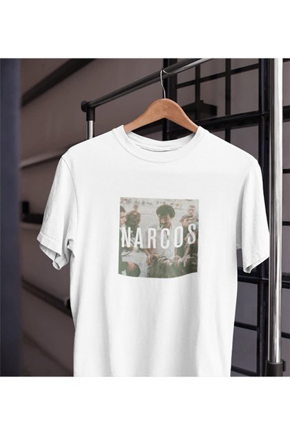 Unısex Kadın Erkek Narcos Escobar Müslüm Baba Gürses Siyah Beyaz Tasarım Baskılı %100 Pamuk T-shirt