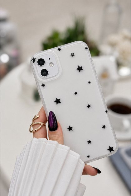 Iphone 11 Uyumlu Darbe Önleyici Parmak İzi Bırakmaz Mat Şeffaf Baskılı Silikon Kılıf
